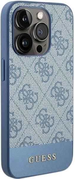 Etui Guess 4G Stripe Collection do Apple iPhone 15 Pro Blue (GUHCP15LG4GLBL) - obraz 4