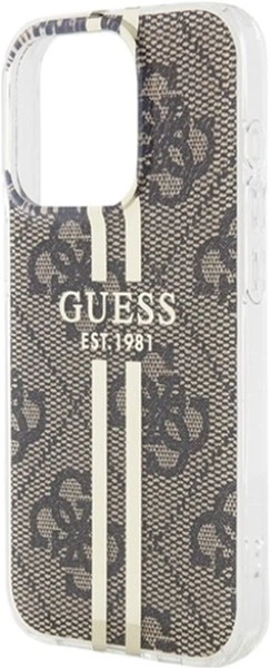 Панель Guess IML 4G Gold Stripe для Apple iPhone 15 Pro Brown (GUHCP15LH4PSEGW) - зображення 6