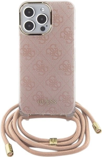 Etui Guess Crossbody Cord 4G Print do Apple iPhone 15 Pro Pink (GUHCP15LHC4SEP) - obraz 2