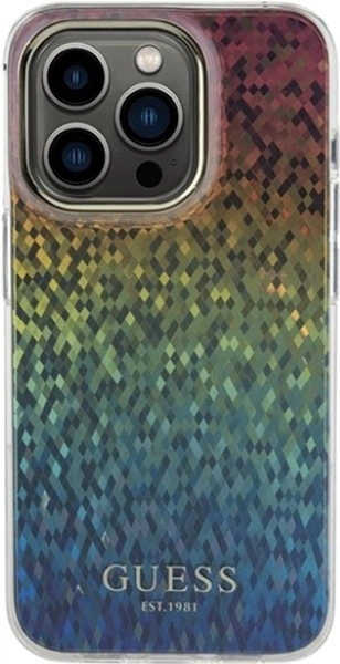 Панель Guess IML Faceted Mirror Disco Iridescent для Apple iPhone 15 Pro Multicolor (GUHCP15LHDECMI) - зображення 3