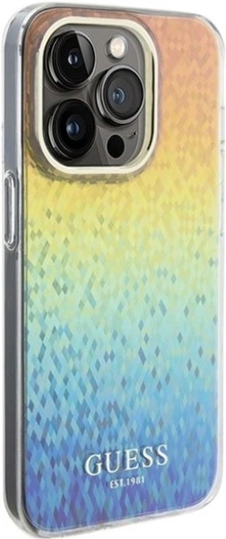 Панель Guess IML Faceted Mirror Disco Iridescent для Apple iPhone 15 Pro Multicolor (GUHCP15LHDECMI) - зображення 4
