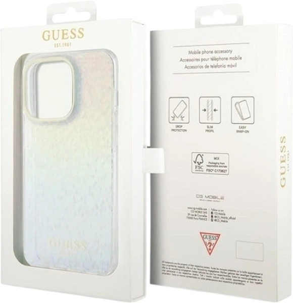 Панель Guess IML Faceted Mirror Disco Iridescent для Apple iPhone 15 Pro Multicolor (GUHCP15LHDECMI) - зображення 8