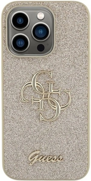 Etui Guess Glitter Script Big 4G do Apple iPhone 15 Pro Gold (GUHCP15LHG4SGD) - obraz 3