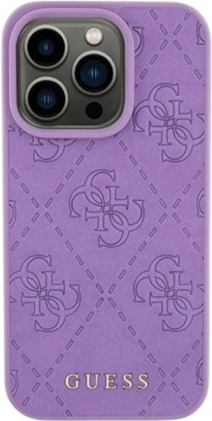 Панель Guess Leather 4G Stamped для Apple iPhone 15 Pro Light Purple (GUHCP15LP4EPMU) - зображення 3