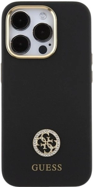 Панель Guess Silicone Logo Strass 4G для Apple iPhone 15 Pro Black (GUHCP15LM4DGPK) - зображення 3