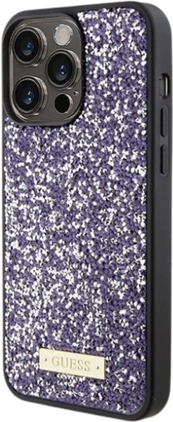 Панель Guess Rhinestone Metal Logo для Apple iPhone 15 Pro Purple (GUHCP15LPFGSBSP) - зображення 2
