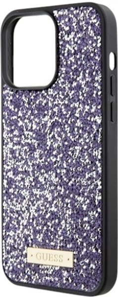 Панель Guess Rhinestone Metal Logo для Apple iPhone 15 Pro Purple (GUHCP15LPFGSBSP) - зображення 6