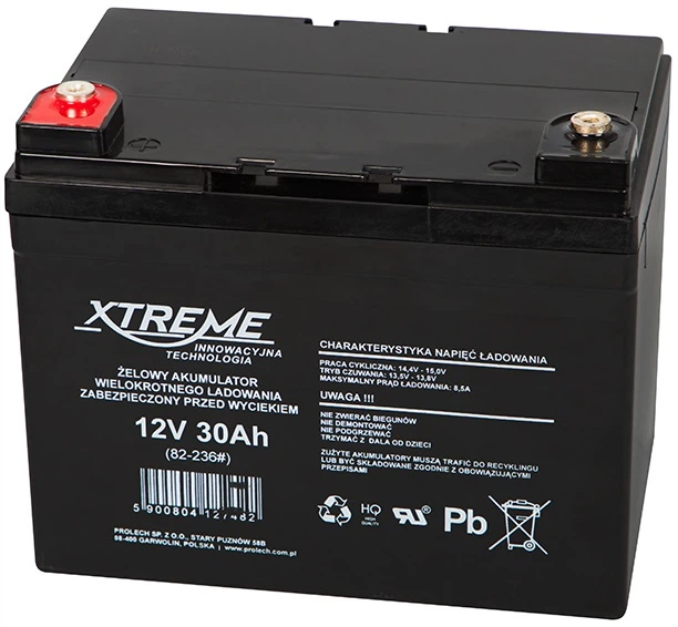 Акумуляторна батарея гелієва XTREME 82-236# 12V 30Ah 182 x 195 x 130 мм (5900804127482) - зображення 1