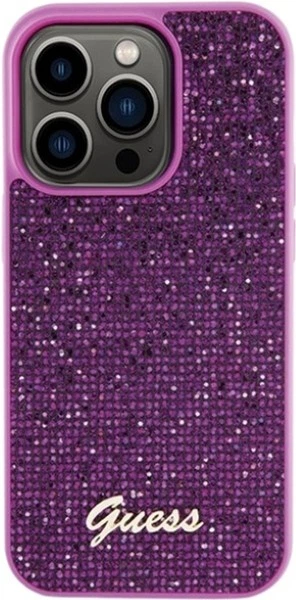 Etui Guess Disco Metal Script do Apple iPhone 15 Pro Fuchsia (GUHCP15LPMSDGSF) - obraz 3