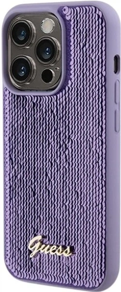 Панель Guess Sequin Script Metal для Apple iPhone 15 Pro Purple (GUHCP15LPSFDGSU) - зображення 2