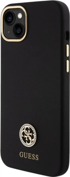 Панель Guess Silicone Logo Strass 4G для Apple iPhone 15 Plus/14 Plus Black (GUHCP15M4DGPK) - зображення 2