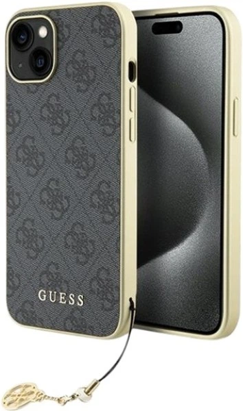 Панель Guess 4G Charms Collection для Apple iPhone 15 Plus/14 Plus Grey (GUHCP15MGF4GGR) - зображення 1