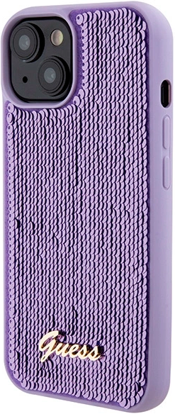 Etui Guess Sequin Script Metal do Apple iPhone 15/14/13 Purple (GUHCP15SPSFDGSU) - obraz 2