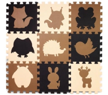 Mata piankowa edukacyjna KIK puzzle 85 x 85 cm 9 elementow (KX5209) (5903039733008) - obraz 2