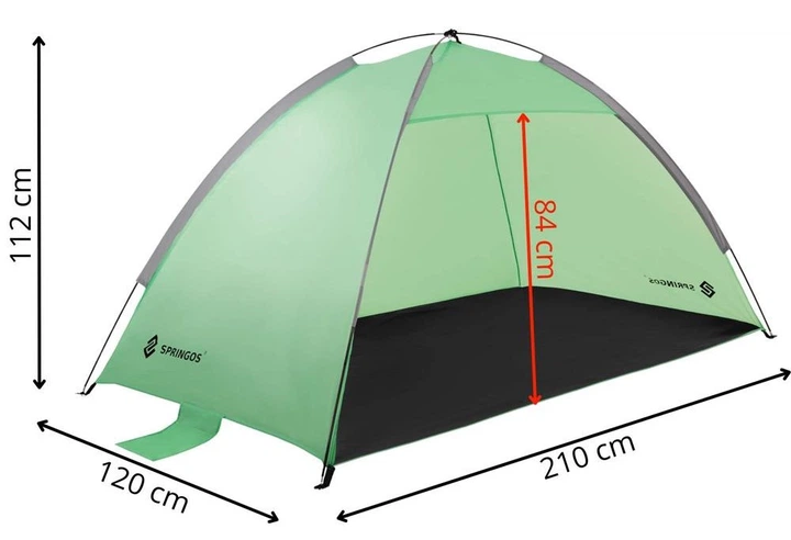 Намет пляжний Springos 200 x 120 см PT034 (5907719497860) - зображення 13