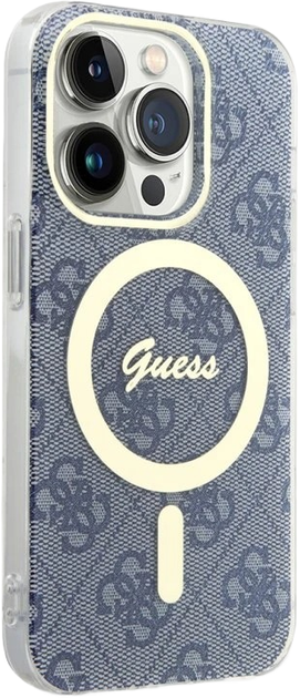 Панель Guess IML 4G MagSafe для Apple iPhone 15 Pro Blue (3666339194642) - зображення 3