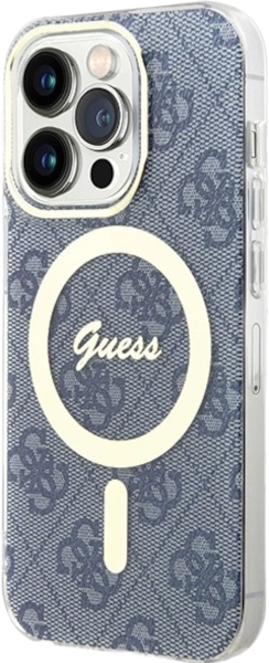 Панель Guess IML 4G MagSafe для Apple iPhone 15 Pro Blue (3666339194642) - зображення 4