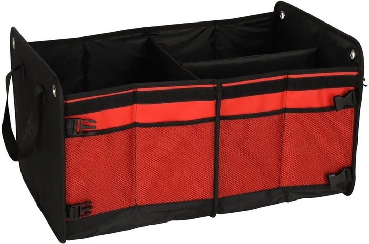 Автомобільний органайзер KIK для багажника 58 x 37 x 32 см Чорно-червоний (5903039766778) - зображення 4