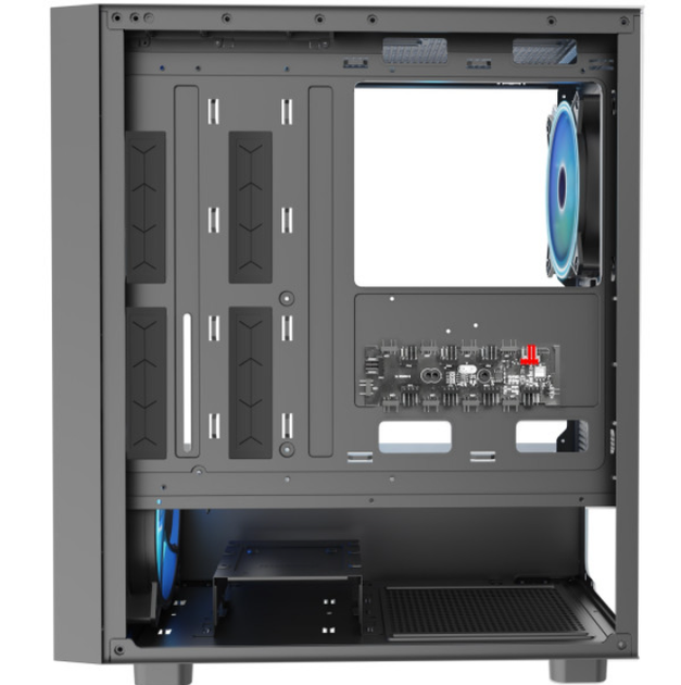 Геймерський корпус для ПК Miditower, сталь та пластик, ARGB підсвічування, ATX/Micro ATX/Mini-ITX, чорний - зображення 4