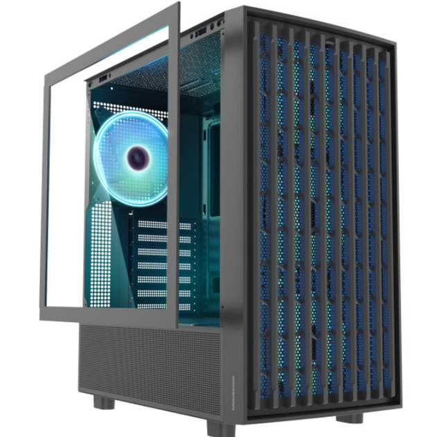 Геймерський корпус для ПК Miditower, сталь та пластик, ARGB підсвічування, ATX/Micro ATX/Mini-ITX, чорний - зображення 6