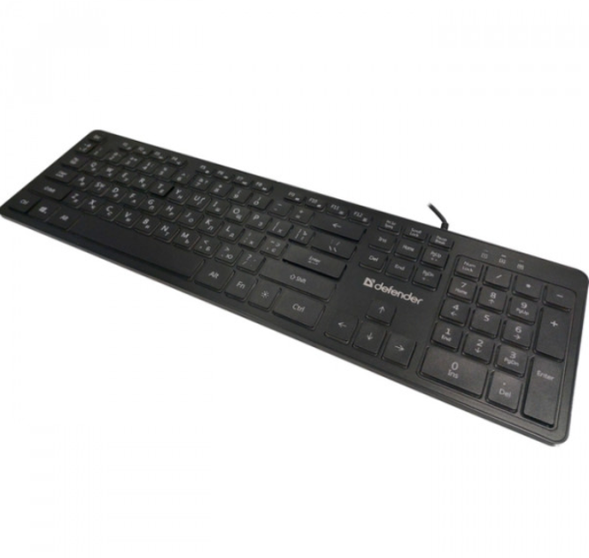 Проводная игровая клавиатура Defender Balance LQ UA, украинская раскладка, компактная, без цифрового блока, черная (LKMTR_856554) - изображение 3