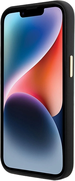 Etui Guess Silicone Script Metal Logo & Frame do Apple iPhone 15/14/13 Black (3666339149321) - obraz 5