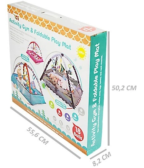 Mata edukacyjna KIK z pałąkami basen z piłeczkami Różowa KX5873 (5903039722637) - obraz 3