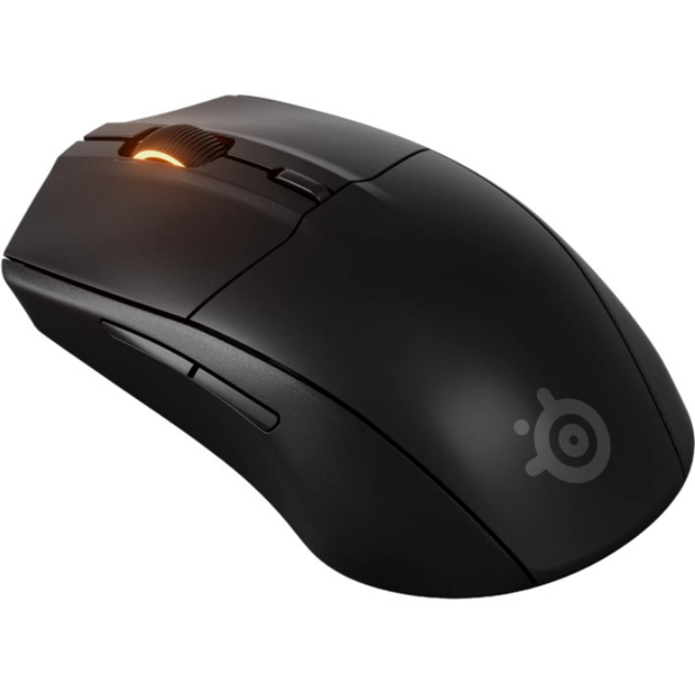 Беспроводная игровая мышь с RGB подсветкой SteelSeries, 18000 DPI, оптическая, черная, большая - изображение 2