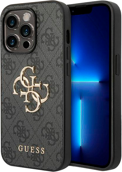 Панель Guess 4G Big Metal Logo для Apple iPhone 15 Pro Max Grey (3666339171575) - зображення 1