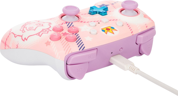 Контролер PowerA Enhanced Wireless Controller for Nintendo Switch Princess Peach Plaid (NSGP0255-01) - зображення 5