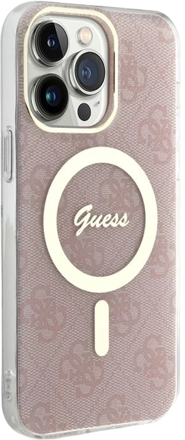 Панель Guess IML 4G MagSafe для Apple iPhone 15 Pro Pink (3666339194680) - зображення 4