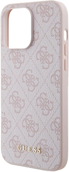 Панель Guess 4G Metal Gold Logo для Apple iPhone 15 Pro Max Pink (3666339171810) - зображення 6