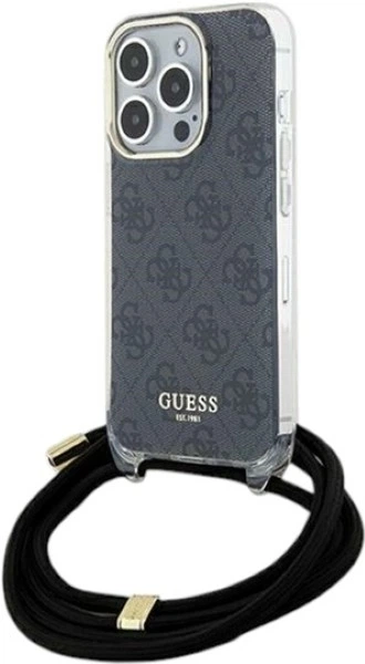 Панель Guess Crossbody Cord 4G Print для Apple iPhone 15 Pro Max Black (3666339147952) - зображення 1