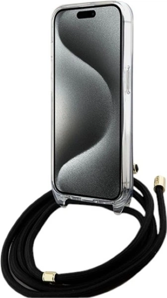 Панель Guess Crossbody Cord 4G Print для Apple iPhone 15 Pro Max Black (3666339147952) - зображення 4