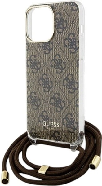 Панель Guess Crossbody Cord 4G Print для Apple iPhone 15 Pro Max Brown (3666339148096) - зображення 5