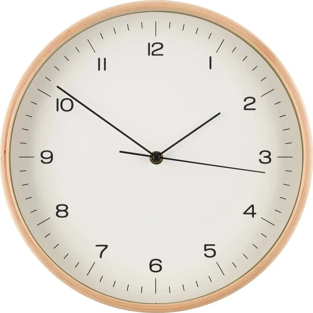 Настінний годинник 4Living з фанери 31 см Білий (6410413075238) - зображення 1