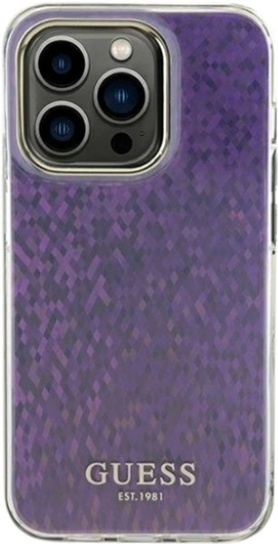 Панель Guess IML Faceted Mirror Disco Iridescent для Apple iPhone 15 Pro Max Pink (3666339172626) - зображення 3