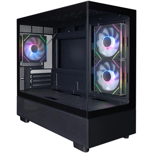 Корпус 1stPlayer Mi5-BK-2FC7R-1FC7, Black, без БЖ, Mini Tower, Micro ATX / Mini ITX, 1xUSB 3.0 / 1xUSB 2.0, макс. CPU - 185 мм / VGA - 360 мм, 3x120 мм ARGB, бічна та передня панель із загартованого скла - Фото 1 Корпус 1stPlayer Mi5-BK-2FC7R-1FC7, Black, без БЖ, Mini Tower, Micro ATX / Mini ITX, 1xUSB 3.0 / 1xUSB 2.0, макс. CPU - 185 мм / VGA - 360 мм, 3x120 мм ARGB, бічна та передня панель із загартованого скла - изображение 1