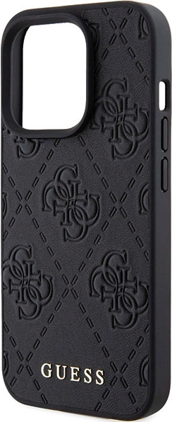 Панель Guess Leather 4G Stamped для Apple iPhone 15 Pro Max Black (3666339150198) - зображення 6