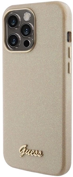 Панель Guess Glitter Glossy Script для Apple iPhone 15 Pro Max Gold (3666339155513) - зображення 2