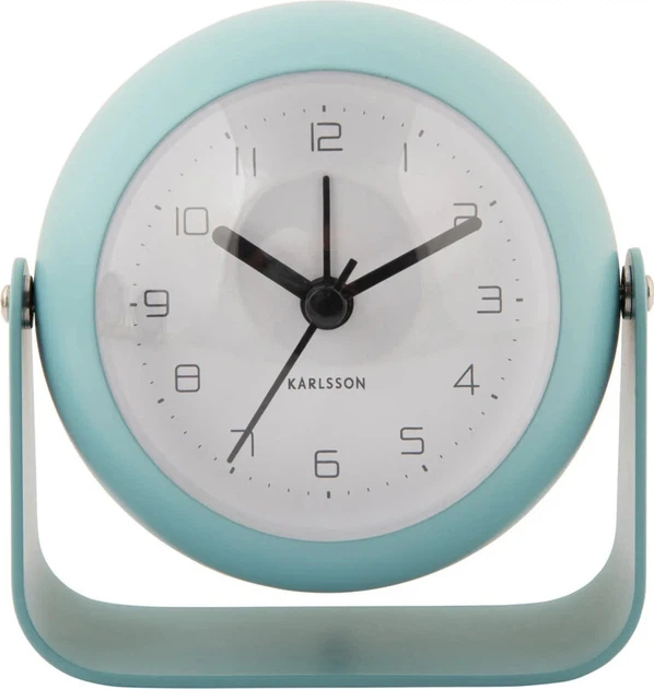 Budzik analogowy Karlsson Bunky 9 cm Niebieski (8714302755538) - obraz 2