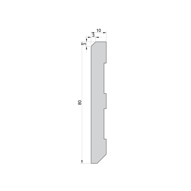 Плинтус накладной FSPRO 1080F3 МДФ 2,5 м Черный (P.MDF1080F3B) 1 м. п. - Фото 2 Плинтус накладной FSPRO 1080F3 МДФ 2,5 м Черный (P.MDF1080F3B) 1 м. п. - изображение 2