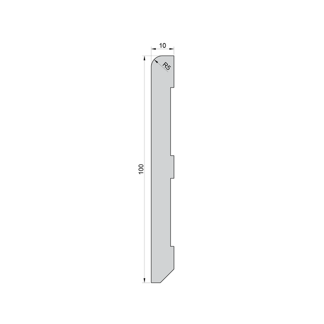Плинтус накладной FSPRO 10100R5 МДФ 2,5 м Белый (P.MDF10100R5W) 1 м. п. - изображение 2