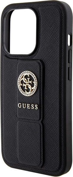 Панель Guess Grip Stand 4G Saffiano Strass для Apple iPhone 15 Pro Max Black (3666339198442) - зображення 6