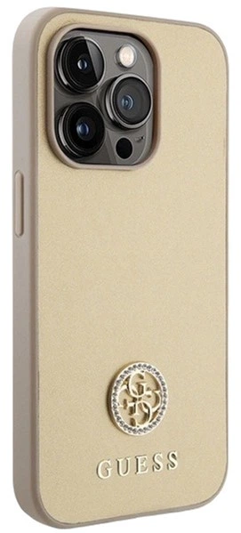 Etui Guess Strass Metal Logo do iPhone 15 Pro Max Gold (3666339151034) - obraz 3