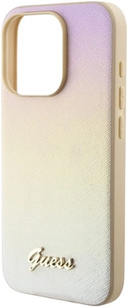Панель Guess Saffiano Iridescent Script для Apple iPhone 15 Pro Max Gold (3666339225094) - зображення 6