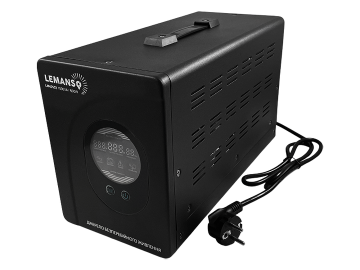 ИБП Lemanso LM40502 1000VA 600Вт 140-275V Черный - Фото 1 ИБП Lemanso LM40502 1000VA 600Вт 140-275V Черный - изображение 1