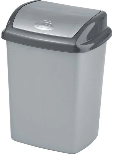 Pojemnik na śmieci Curver Dominik srebrny 25 l (182979) (3253925322185) - obraz 1