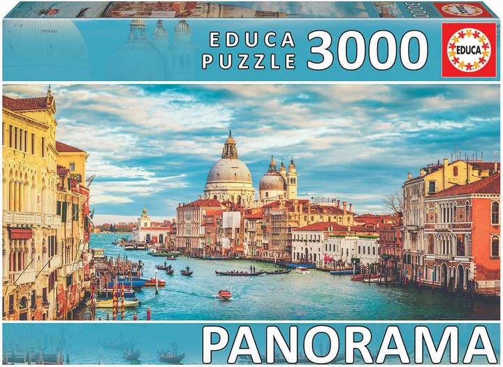 Puzzle Educa Panorama Canal grande Wenecja Włochy 3000 elementów 110488 (8412668190535) - obraz 1