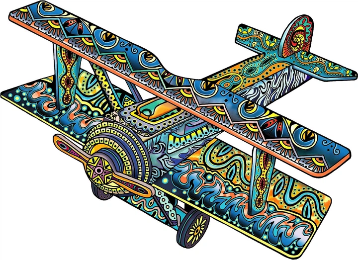 Дерев'яний пазл Eureka Біплан 112 елементів 414399 (5425004736222) - зображення 2